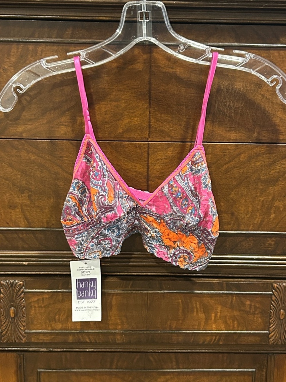 Hanky Panky Multicolor Lace Bralette With Stretch
